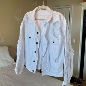 CARMAR Oversized Distressed Denim Jacket